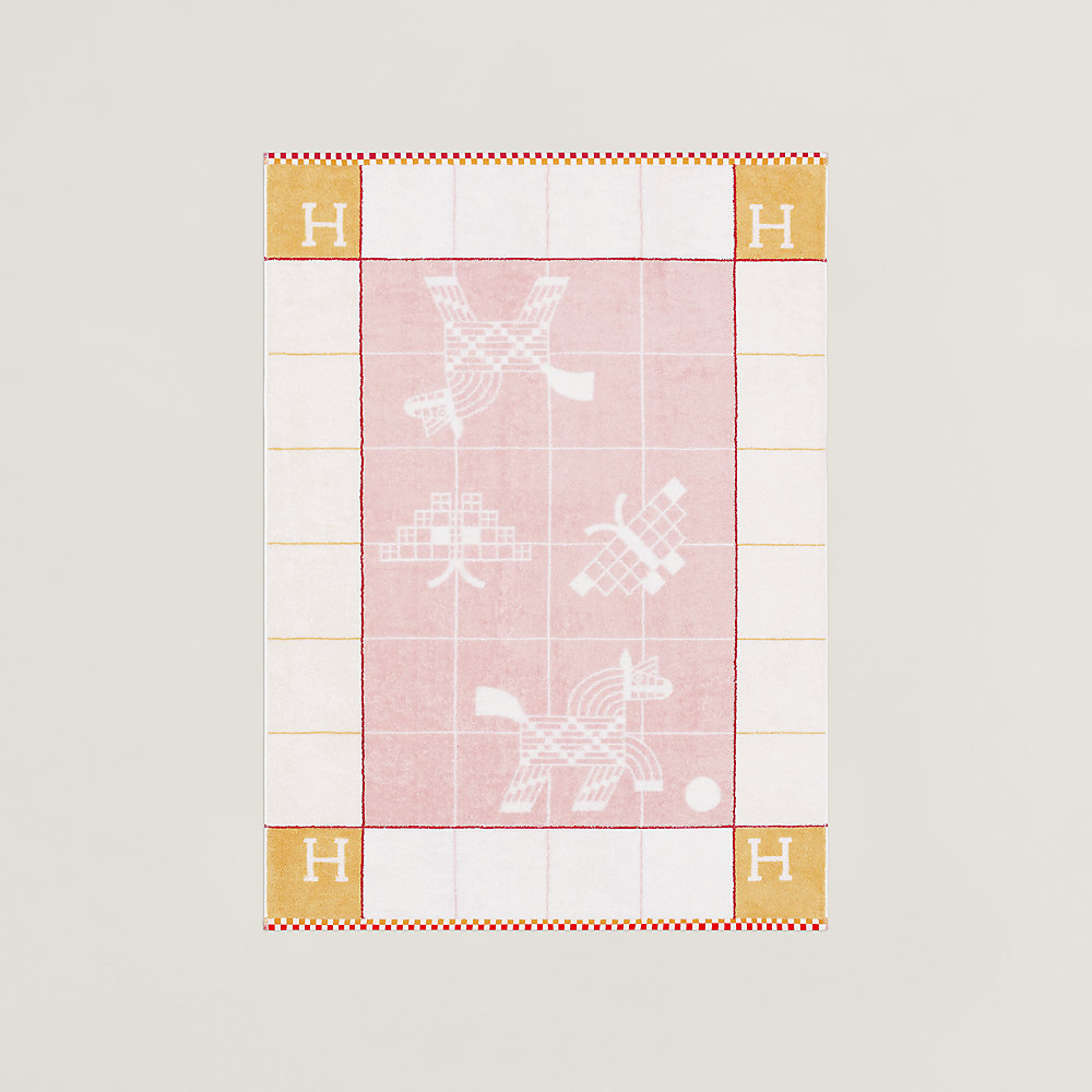 Animaux Nattes bath towel - Yellow | Hermès Mainland China